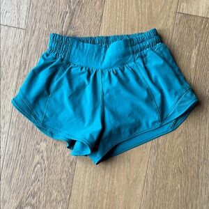 Teal Lululemon hotty hot shorts